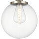 Franklin Restoration Beacon 1 Light 14 inch Satin Gold Pendant Ceiling Light in Incandescent, Clear